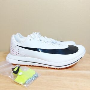 Nike Triple Jump Elite 2 Jumping Spikes White Orange AO0808-101 Men's Size 9.5